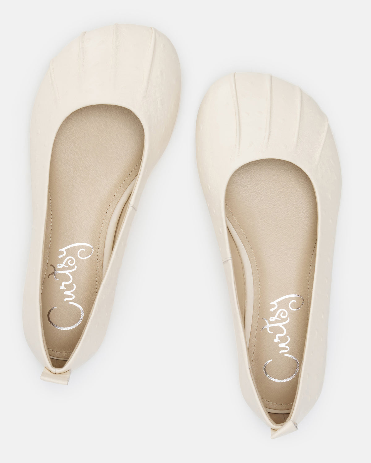 NIXIE BAREFOOT FLAT - BONE OSTRICH