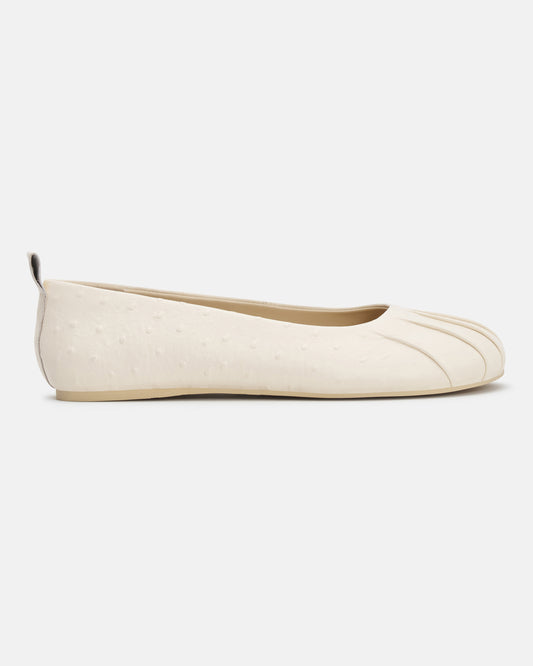 NIXIE BAREFOOT FLAT - BONE OSTRICH